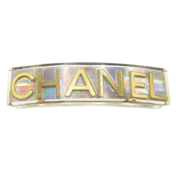 Auth Chanel Hair Clip Hairpin Barrette Clear - Picture 1 of 6